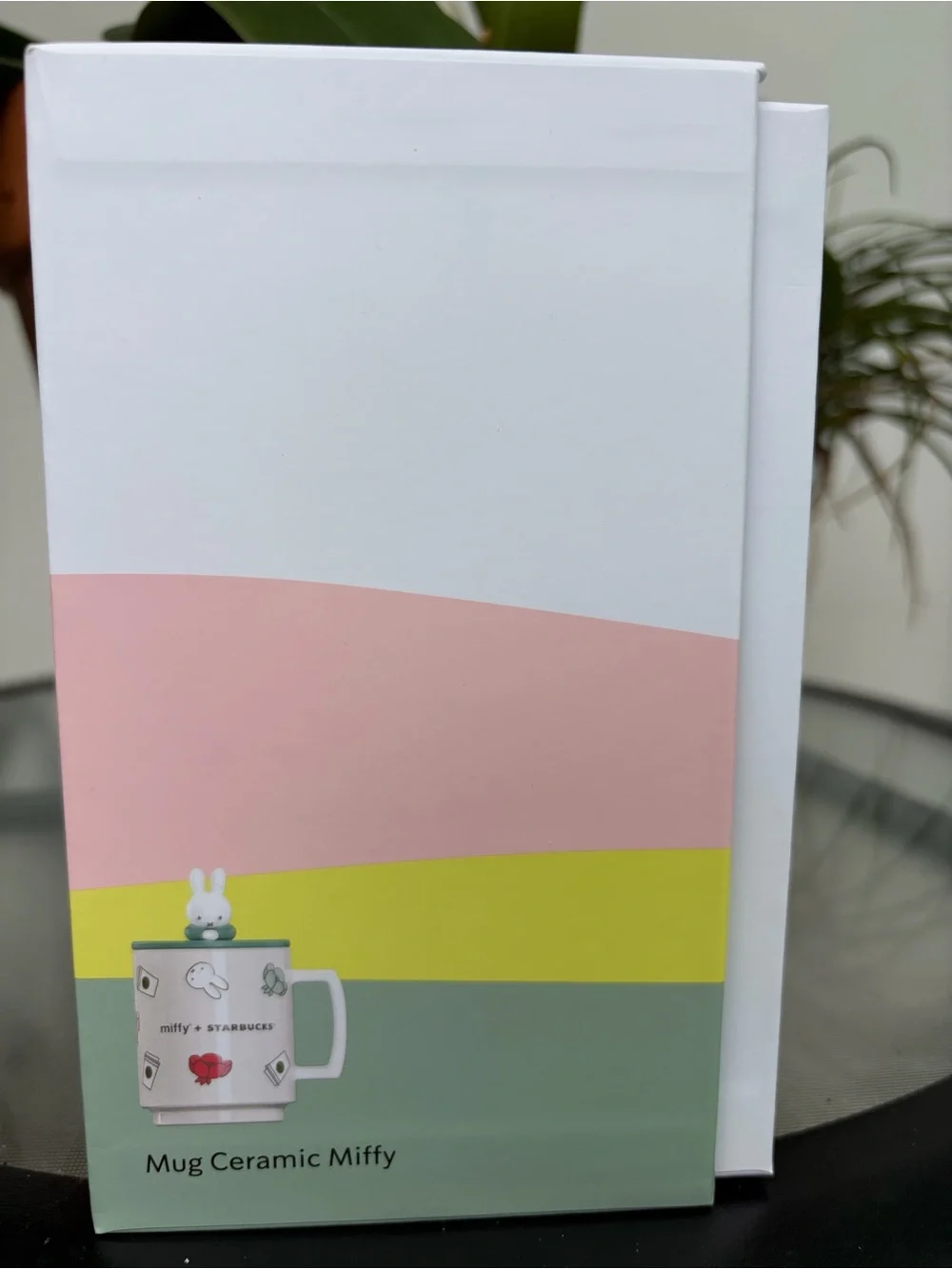 Starbucks x Miffy Ceramic Mug with Teal Lid and White Bunny Knob